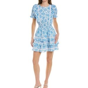 Sail to Sable Floral Flutter Mini Dress Medium